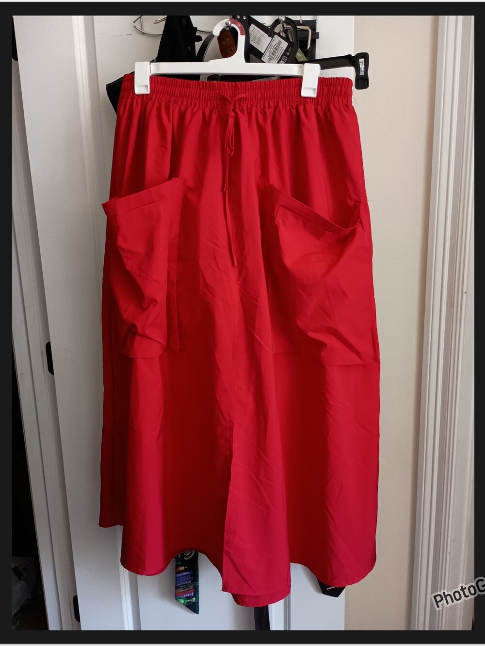 Shein Red Maxi Skirt